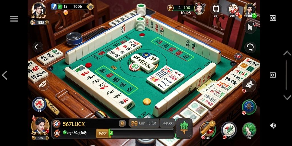 Tampilan gameplay <strong>567LUCK</strong> yang menarik dengan desain Mahjong yang indah.