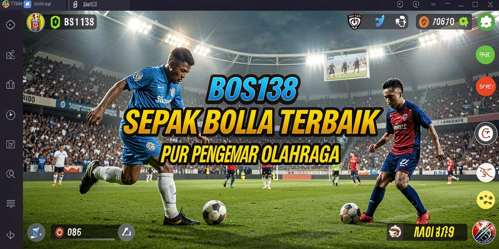 Tampilan gameplay epik dalam pertandingan sepak bola di BOS138.