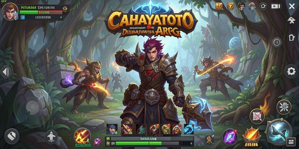 Screenshot gameplay epik CAHAYATOTO dengan pertarungan yang menegangkan.
