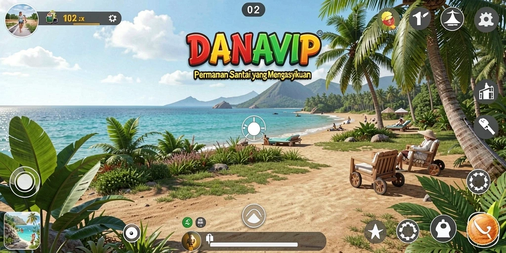 Tangkapan layar gameplay <strong>DANAVIP</strong> yang menunjukkan momen menyenangkan bermain bersama teman.