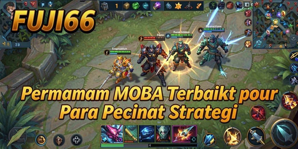Tampilan gameplay FUJI66 yang seru dan dinamis dalam pertempuran MOBA.