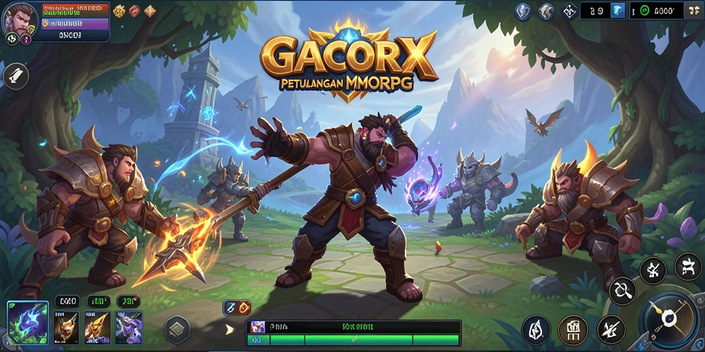Gameplay seru dalam dunia MMORPG GACORX yang penuh petualangan.