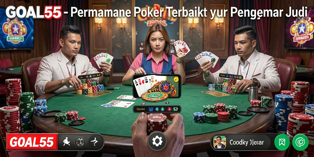 Tampilan gameplay poker yang menarik di GOAL55.