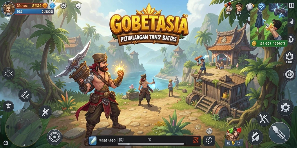 Screenshot utama GOBETASIA menampilkan dunia terbuka yang luas dan grafis memukau.