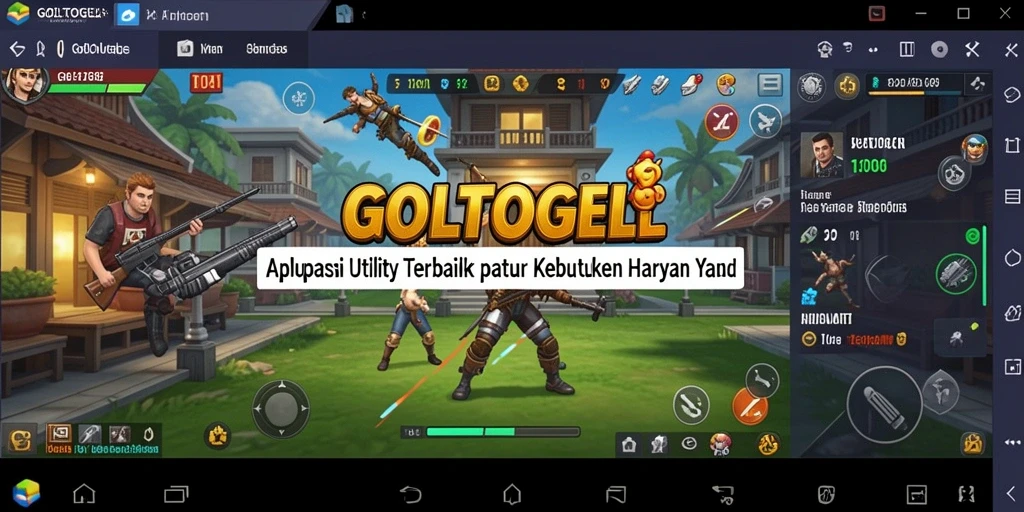 Tampilan utama GOLTOGEL dengan fitur manajemen aktif.