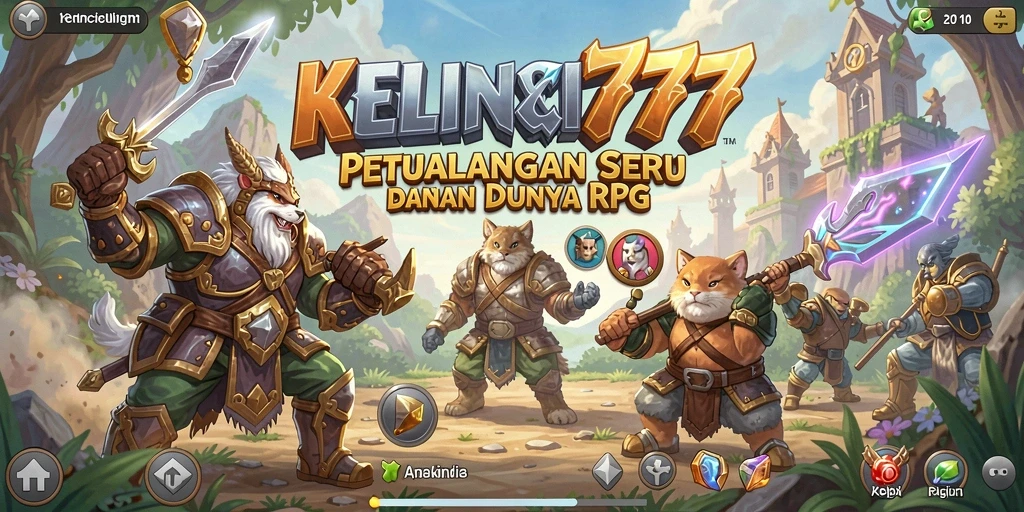 Tampilan menarik dari gameplay KELINCI777 dengan karakter dan pertempuran RPG.