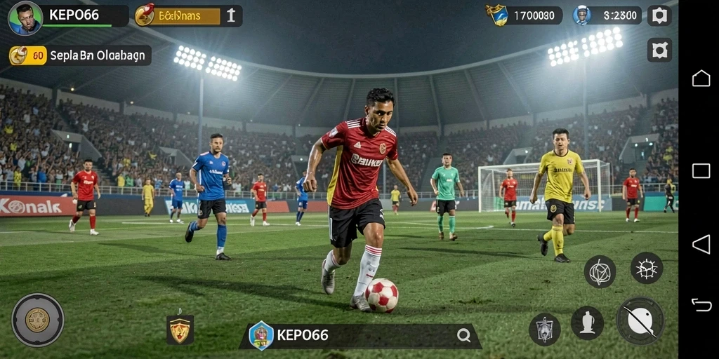 Tangkapan layar menunjukkan aksi seru di lapangan dalam KEPO66.