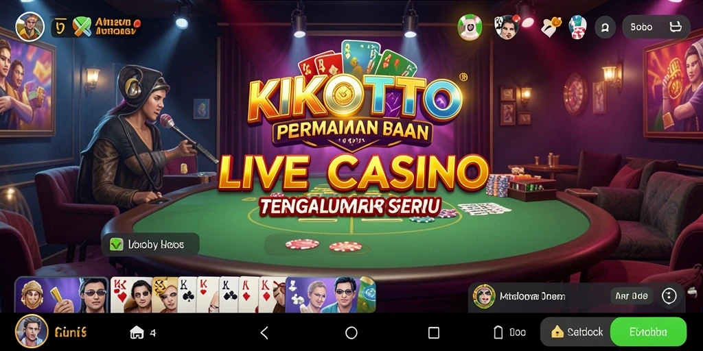 Tampilan menarik dari gameplay live casino di KIKOTOTO.