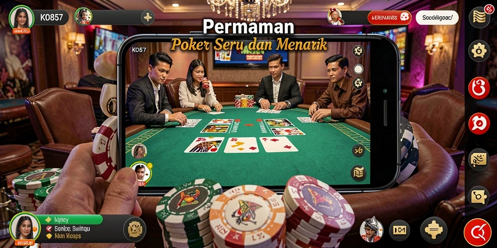 Tampilan gameplay poker yang seru dan menantang di KO857.