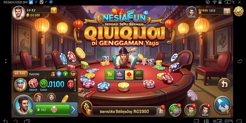 Tangkapan layar dari gameplay seru QiuQiu pada NESIAFUN.