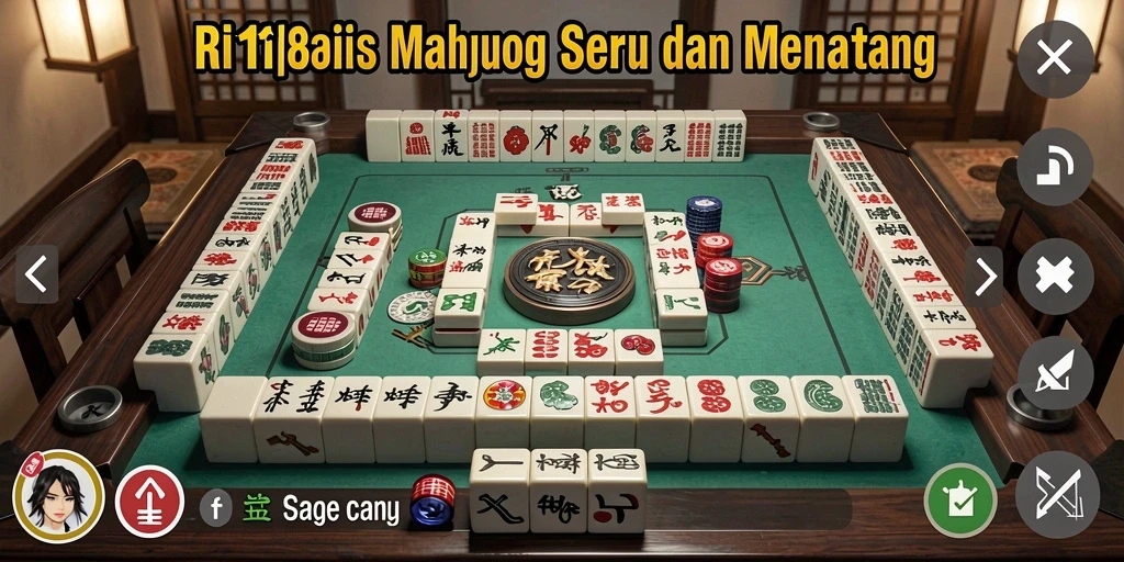 Tampilan utama RI188 menunjukkan gameplay Mahjong yang mendebarkan.