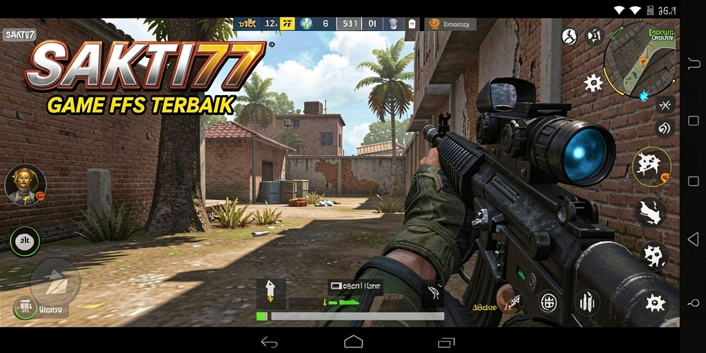 Screenshot gameplay SAKTI77 menampilkan aksi tembak-menembak yang intens.
