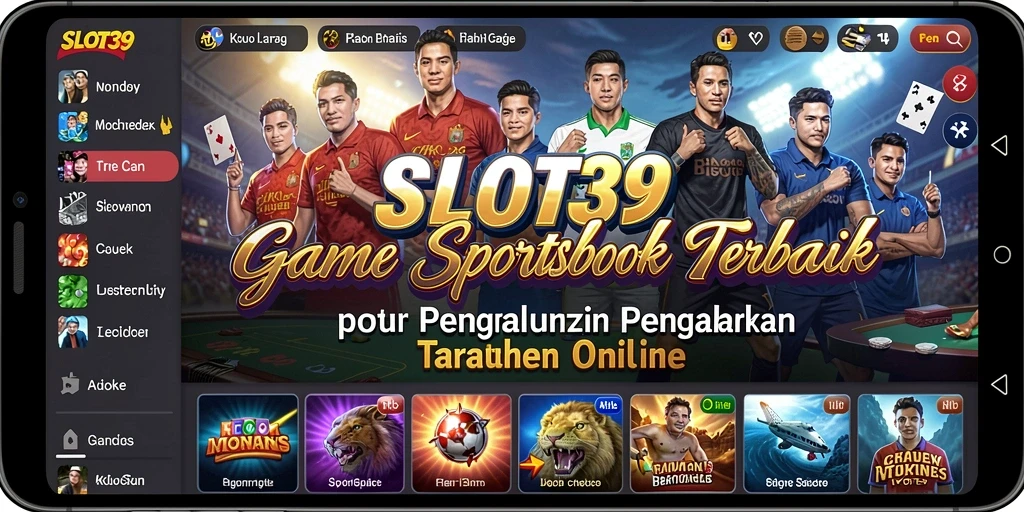 Screenshot utama SLOT39 menampilkan elemen gameplay sportsbook yang menarik.