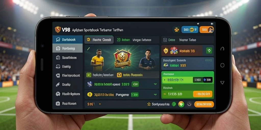 Tampilan gameplay V98 yang menarik dan interaktif saat bertaruh.
