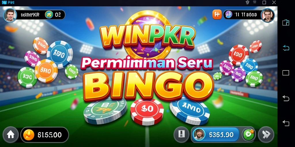 Screenshot gameplay WINPKR menampilkan keseruan permainan Bingo.